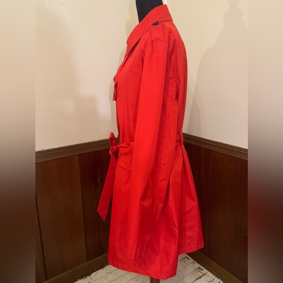 Nine West Red Trench Coat XXL – Double Breasted Belted Jacket NWT - Picture 2 of 10